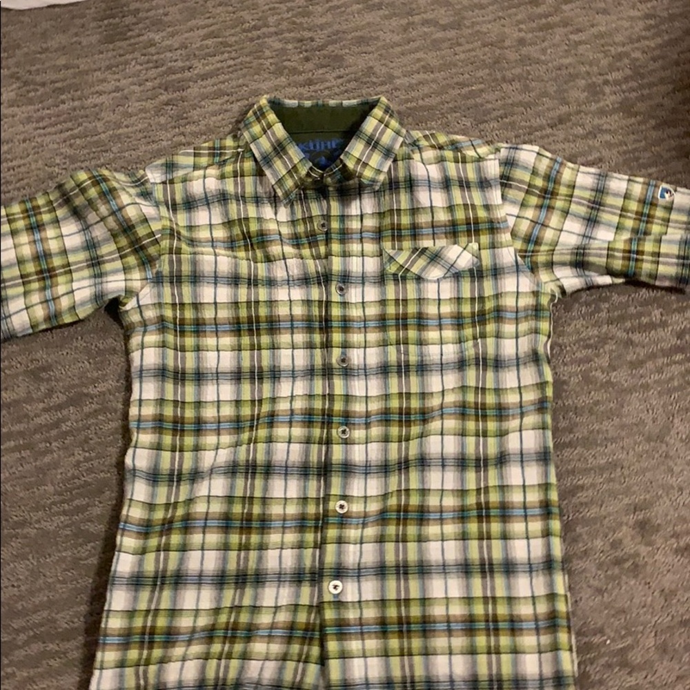 kids mediun plaid button-up shirt